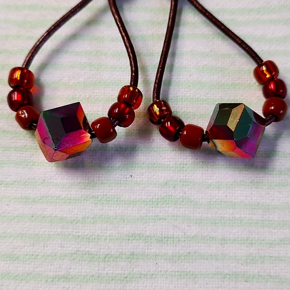 Leather Hoop Earrings! - Picture 2 of 3